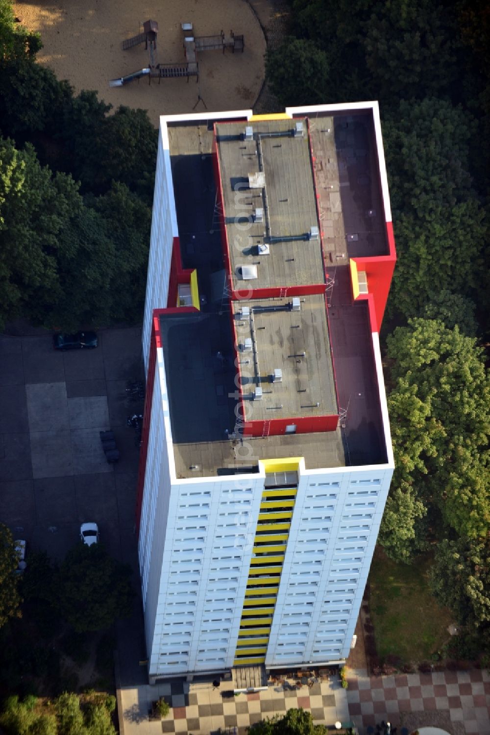 Berlin from the bird's eye view: View of a highrise in Berlin Mitte