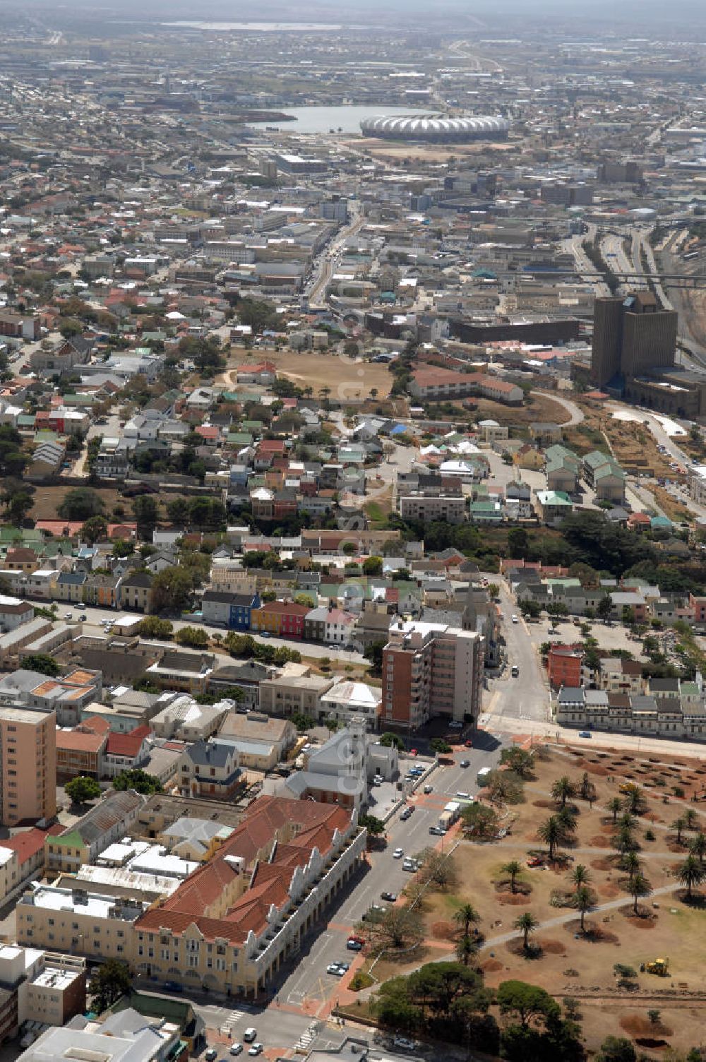 Aerial photograph Port Elizabeth - View of a housing and industrial area on the Govan Mbeki Avenue and the Settlers Highway in Port Elizabeth