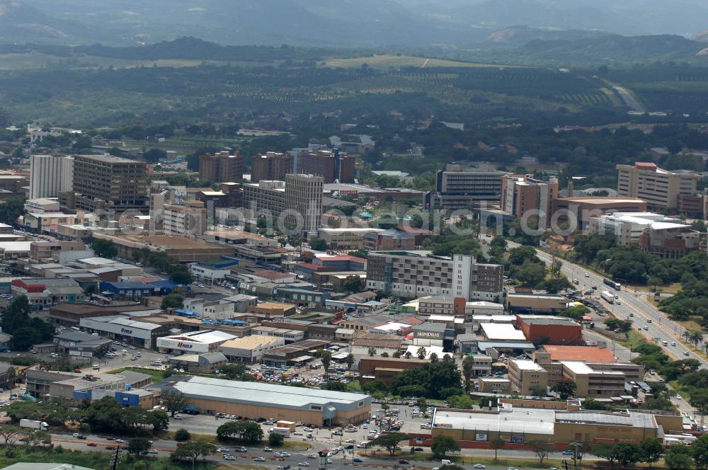 Nelspruit from the bird's eye view: Stadtansicht vom Wohn- und Gewerbegebiet Sonheuwel Central in Nelspruit. View of the the residential and commercial aeria Sonheuwel Central in Nelspruit.