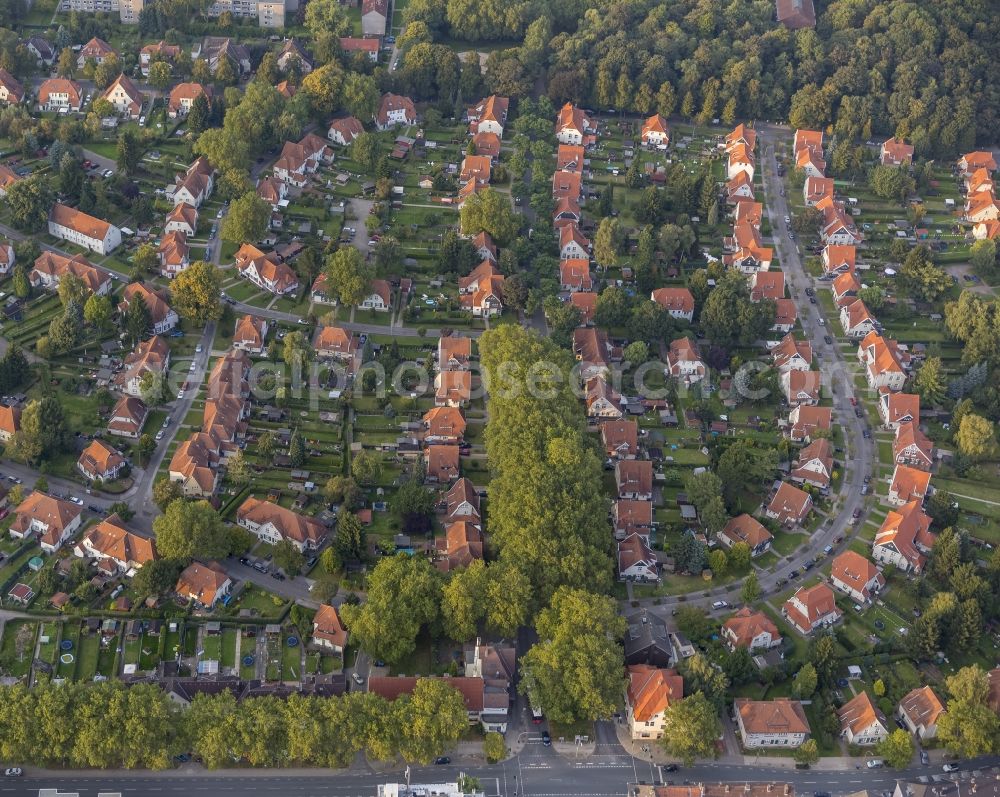 Aerial photograph Herne - Residential settlement Teutoburgia in Herne in the Ruhr area in North Rhine-Westphalia