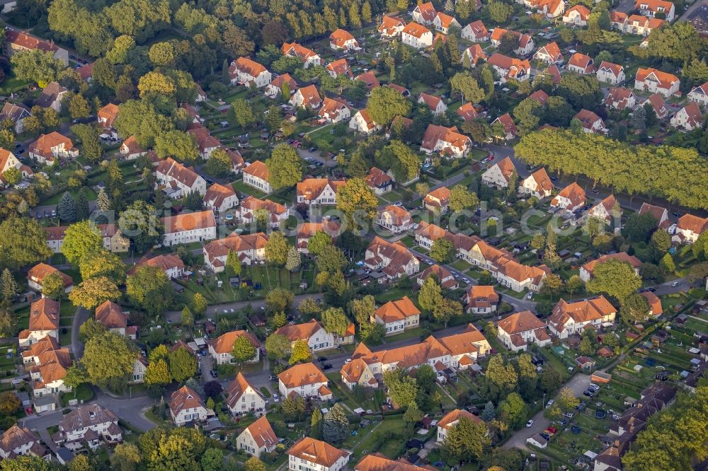 Herne from above - Residential settlement Teutoburgia in Herne in the Ruhr area in North Rhine-Westphalia