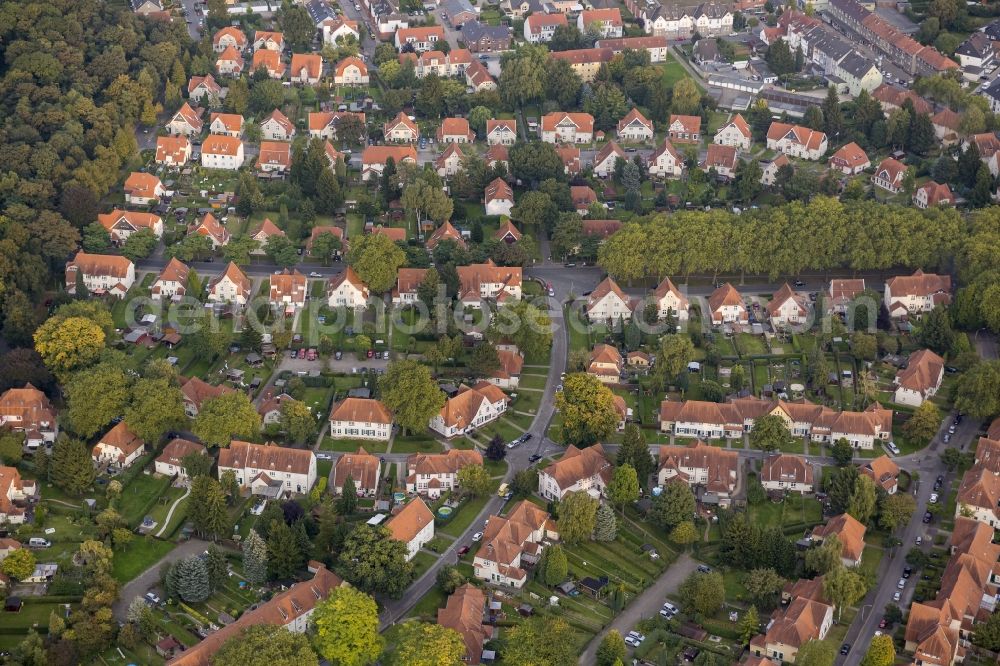 Herne from above - Residential settlement Teutoburgia in Herne in the Ruhr area in North Rhine-Westphalia