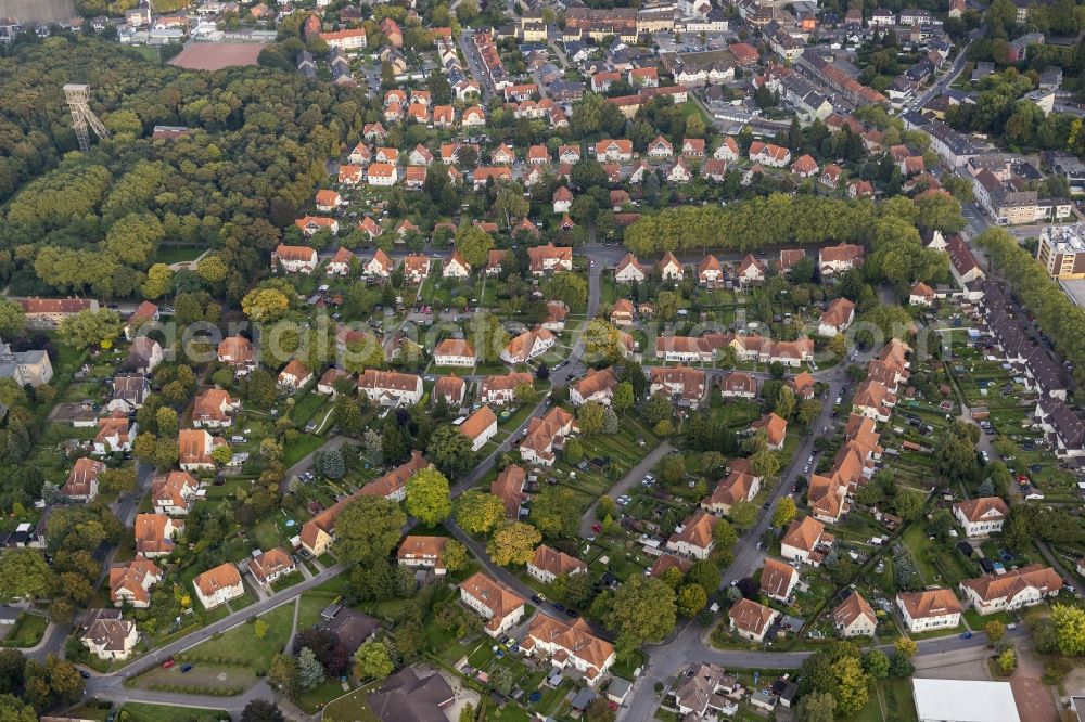 Herne from the bird's eye view: Residential settlement Teutoburgia in Herne in the Ruhr area in North Rhine-Westphalia