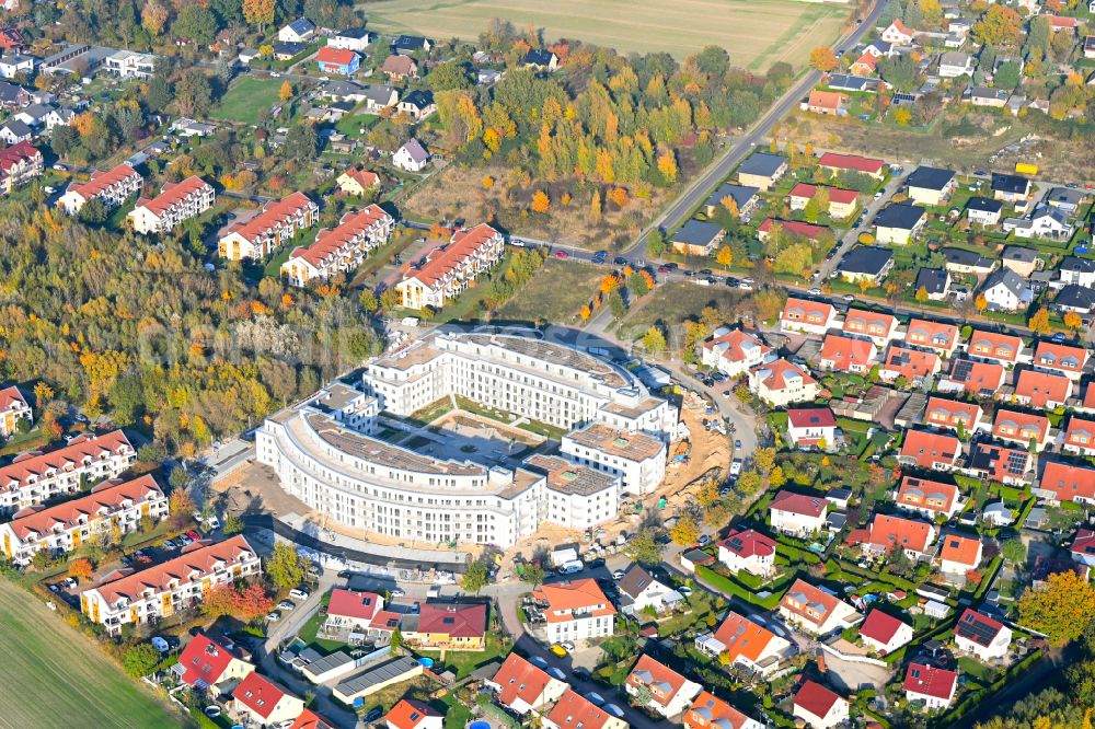 Aerial image Schwanebeck - Multi-family residential complex Am Eichenring in Schwanebeck in the federal state of Brandenburg, Germany