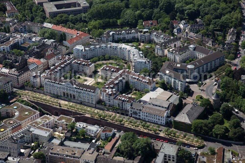 Aerial photograph Mainz - Residential area on the Kaestrich at the Copper Mountain Terrace in Mainz in Rhineland-Palatinate