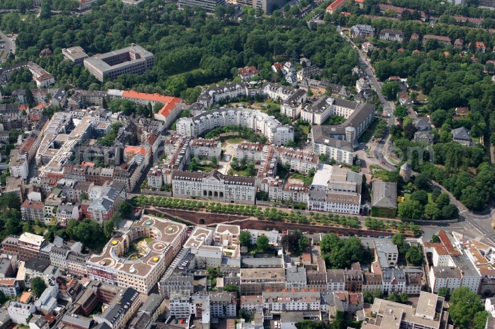 Mainz from above - Residential area on the Kaestrich at the Copper Mountain Terrace in Mainz in Rhineland-Palatinate