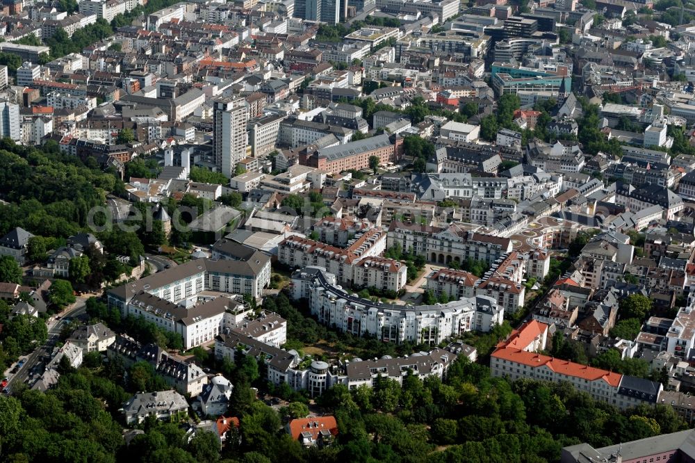 Aerial photograph Mainz - Residential area on the Kaestrich at the Copper Mountain Terrace in Mainz in Rhineland-Palatinate