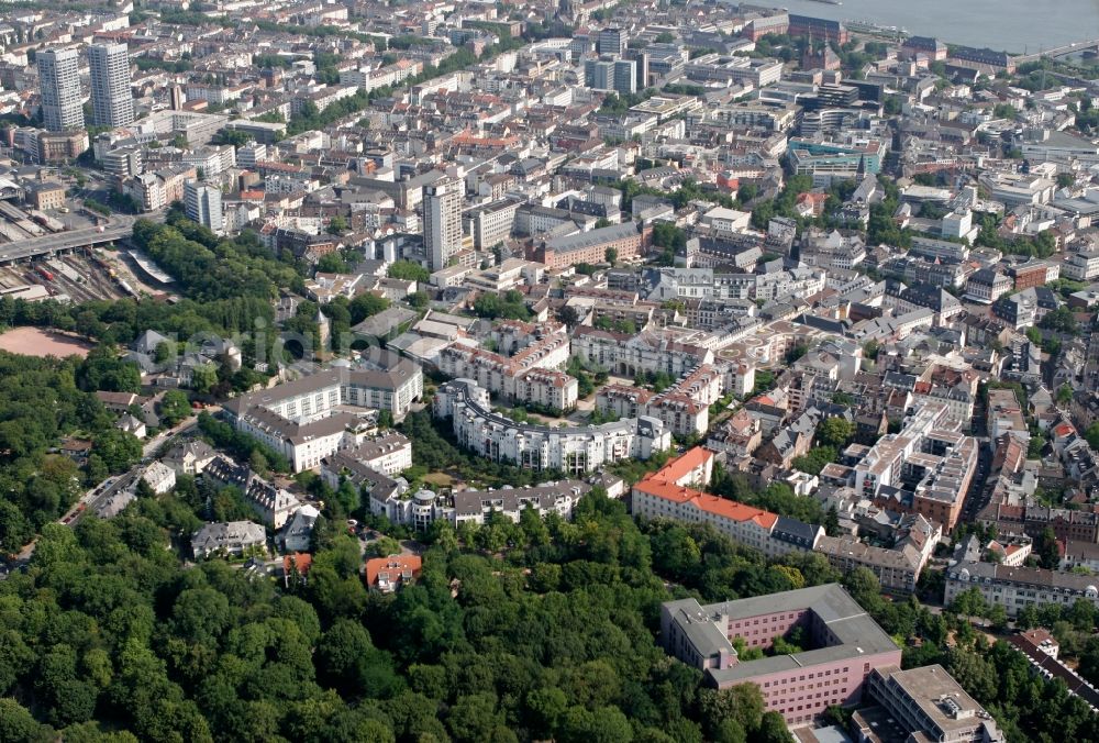 Mainz from above - Residential area on the Kaestrich at the Copper Mountain Terrace in Mainz in Rhineland-Palatinate