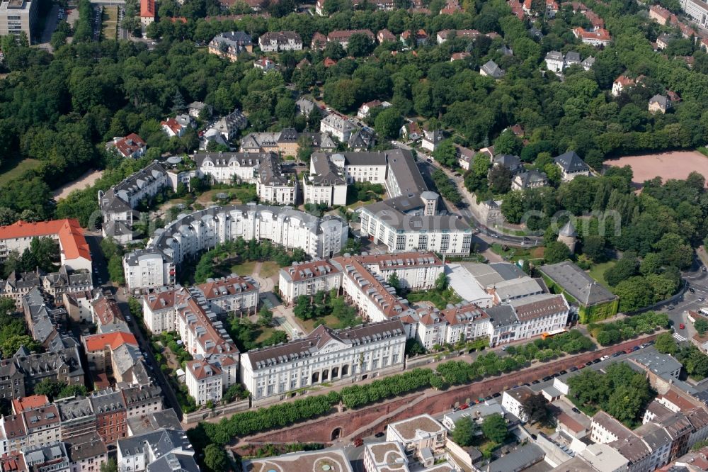 Mainz from the bird's eye view: Residential area on the Kaestrich at the Copper Mountain Terrace in Mainz in Rhineland-Palatinate