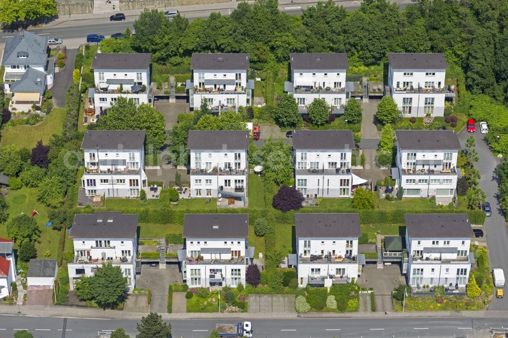 Aerial photograph Arnsberg - Housing area in the district Neheim-Huesten in Arnsberg in North Rhine-Westphalia