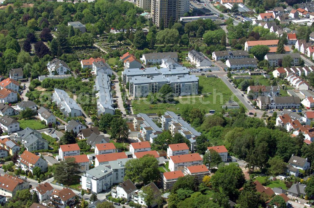 Aerial image Langen - Wohnanlage Sunset Park in Langen / Hessen. Ein Projekt der cds Wohnbau GmbH. Residential complex Sunset Park in Langen / Hesse. A project of the company cds Wohnbau GmbH.