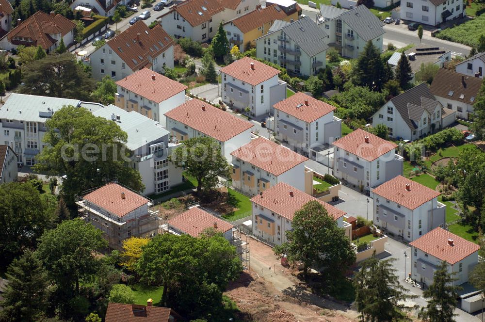 Aerial image Langen - Wohnanlage Sunset Park in Langen / Hessen. Ein Projekt der cds Wohnbau GmbH. Residential complex Sunset Park in Langen / Hesse. A project of the company cds Wohnbau GmbH.