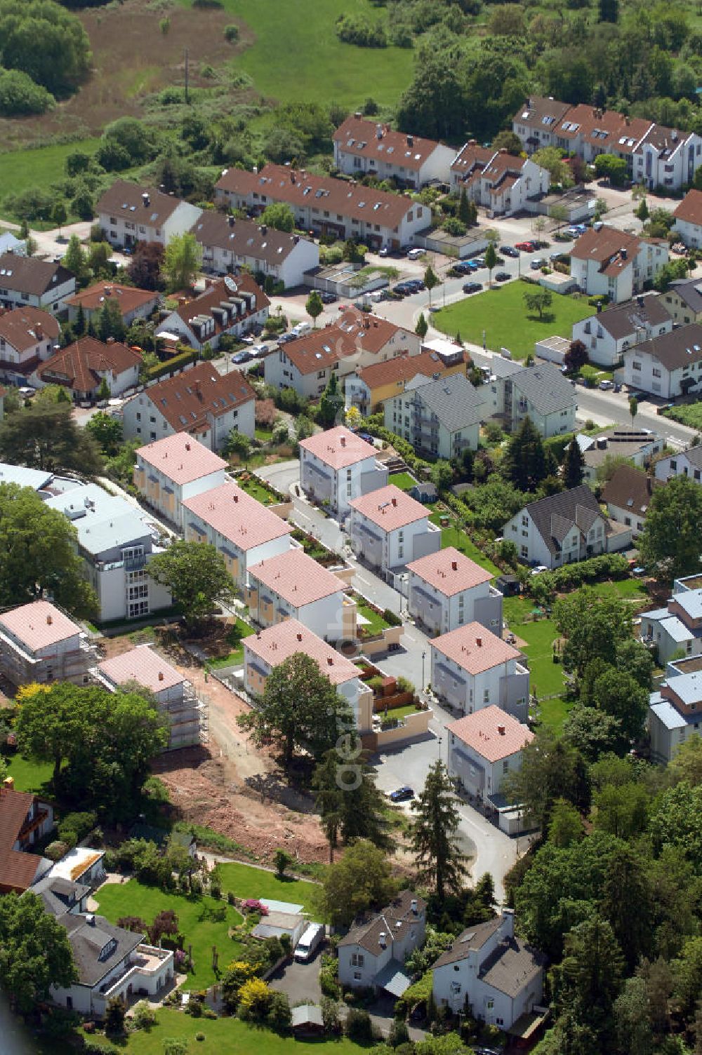 Aerial photograph Langen - Wohnanlage Sunset Park in Langen / Hessen. Ein Projekt der cds Wohnbau GmbH. Residential complex Sunset Park in Langen / Hesse. A project of the company cds Wohnbau GmbH.