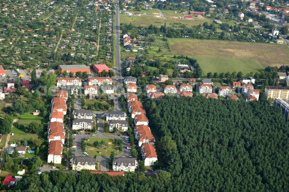 Aerial image Velten - Residential area Am Kuschelhain in Velten in Brandenburg