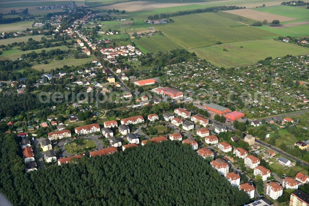 Velten from above - Residential area Am Kuschelhain in Velten in Brandenburg