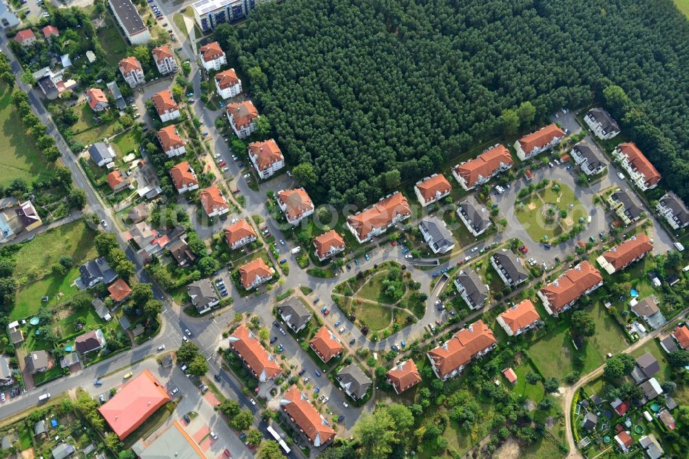 Aerial photograph Velten - Residential area Am Kuschelhain in Velten in Brandenburg