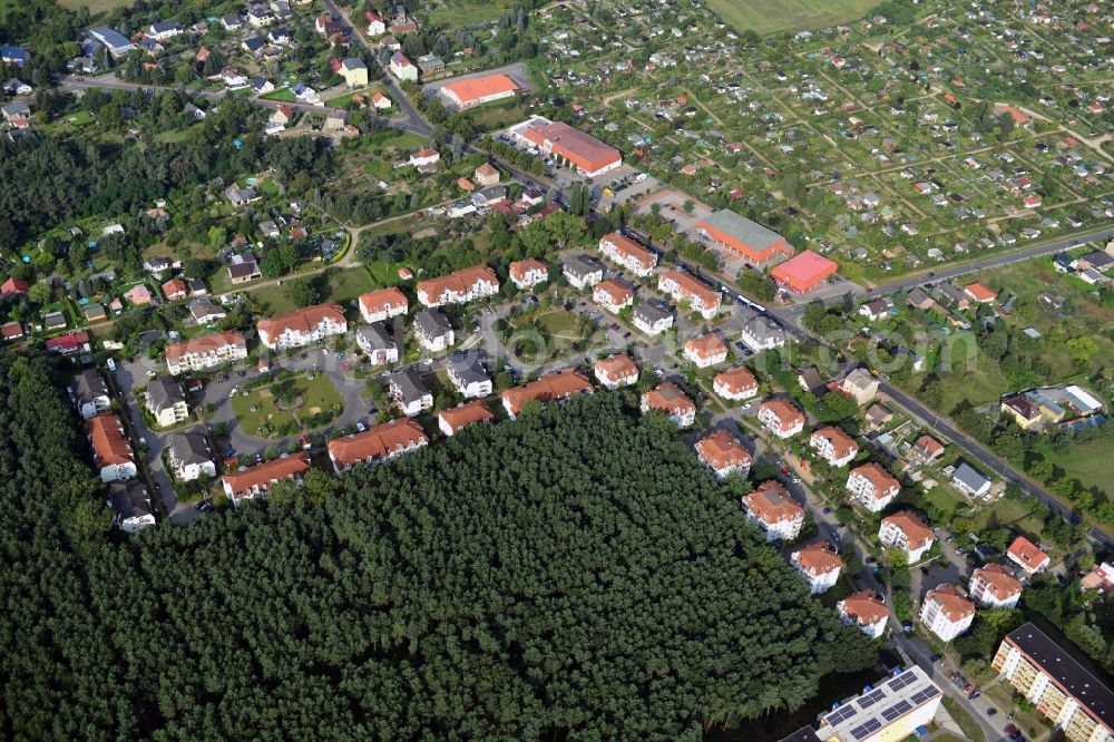 Aerial image Velten - Residential area Am Kuschelhain in Velten in Brandenburg