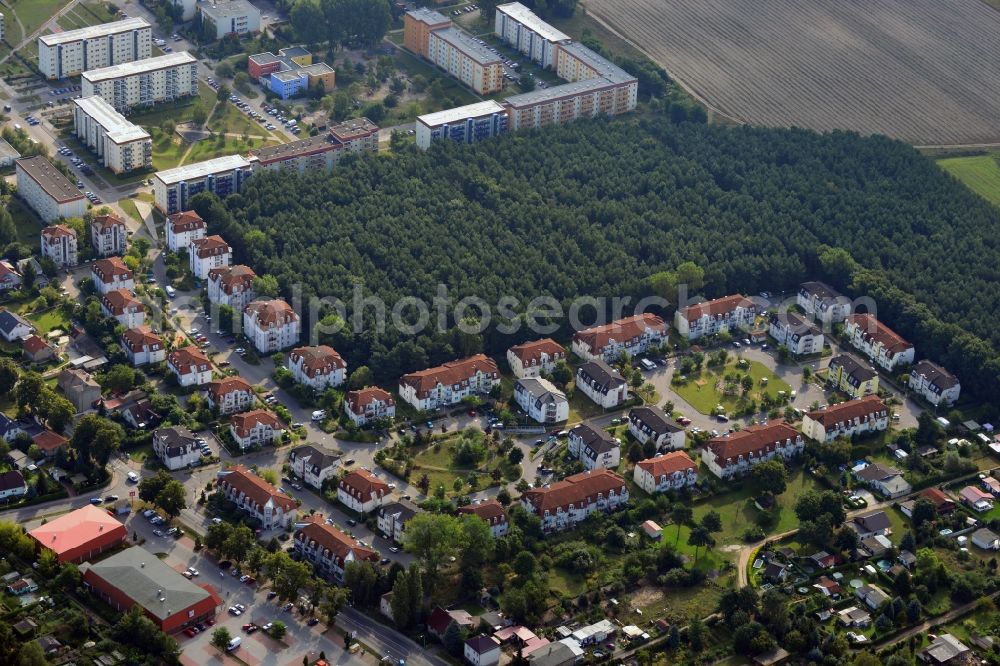 Velten from above - Residential area Am Kuschelhain in Velten in Brandenburg