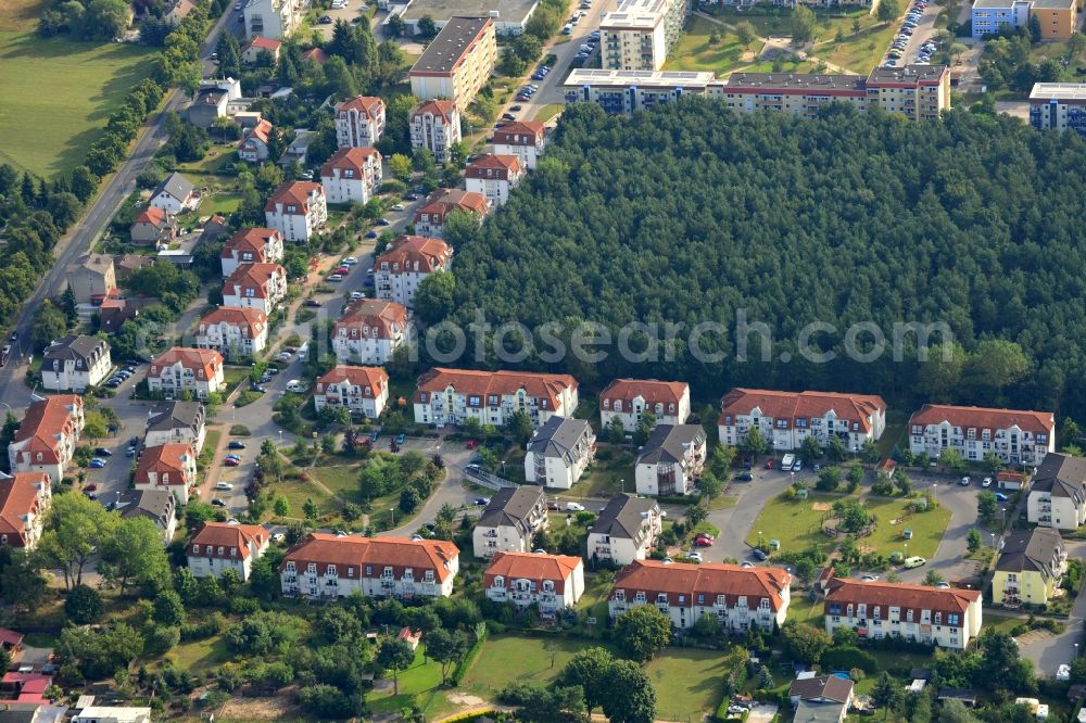 Velten from the bird's eye view: Residential area Am Kuschelhain in Velten in Brandenburg