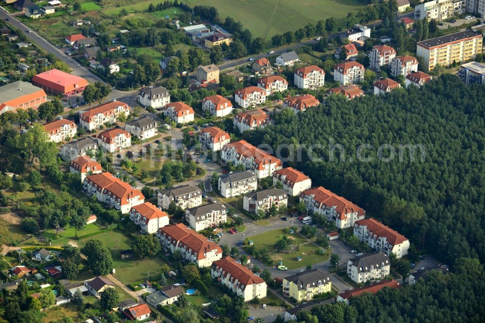 Aerial image Velten - Residential area Am Kuschelhain in Velten in Brandenburg