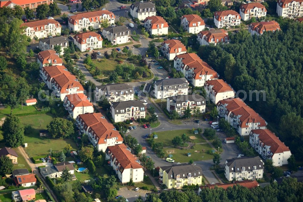 Aerial photograph Velten - Residential area Am Kuschelhain in Velten in Brandenburg