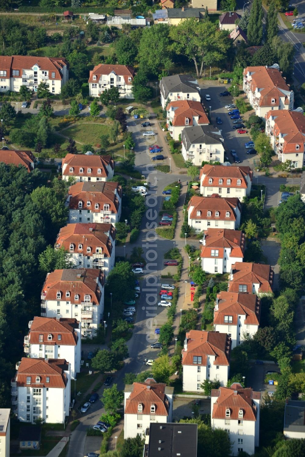 Aerial photograph Velten - Residential area Am Kuschelhain in Velten in Brandenburg