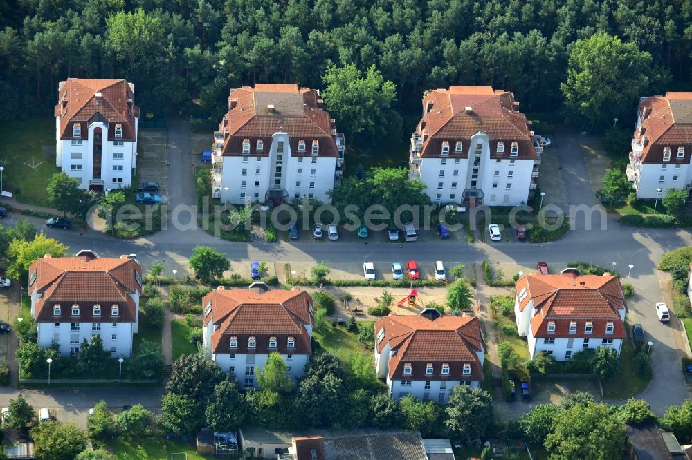 Aerial image Velten - Residential area Am Kuschelhain in Velten in Brandenburg