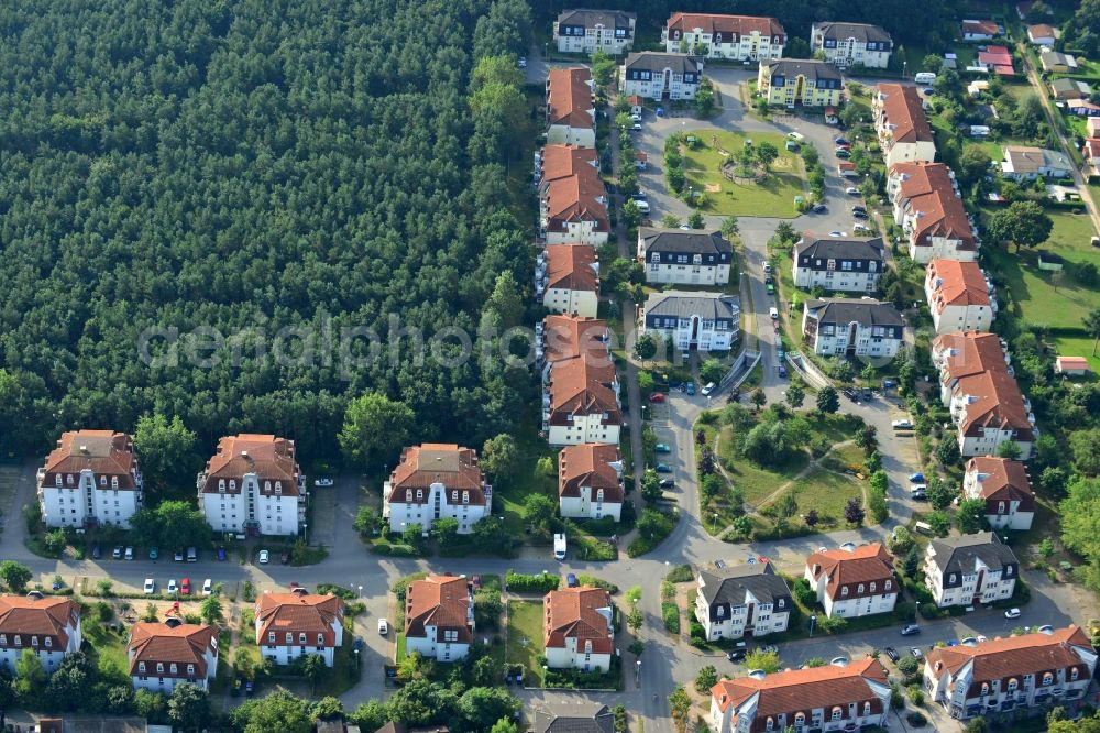 Aerial photograph Velten - Residential area Am Kuschelhain in Velten in Brandenburg