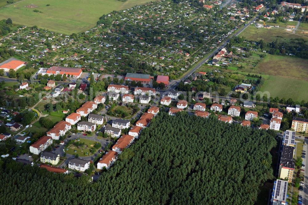 Aerial image Velten - Residential area Am Kuschelhain in Velten in Brandenburg