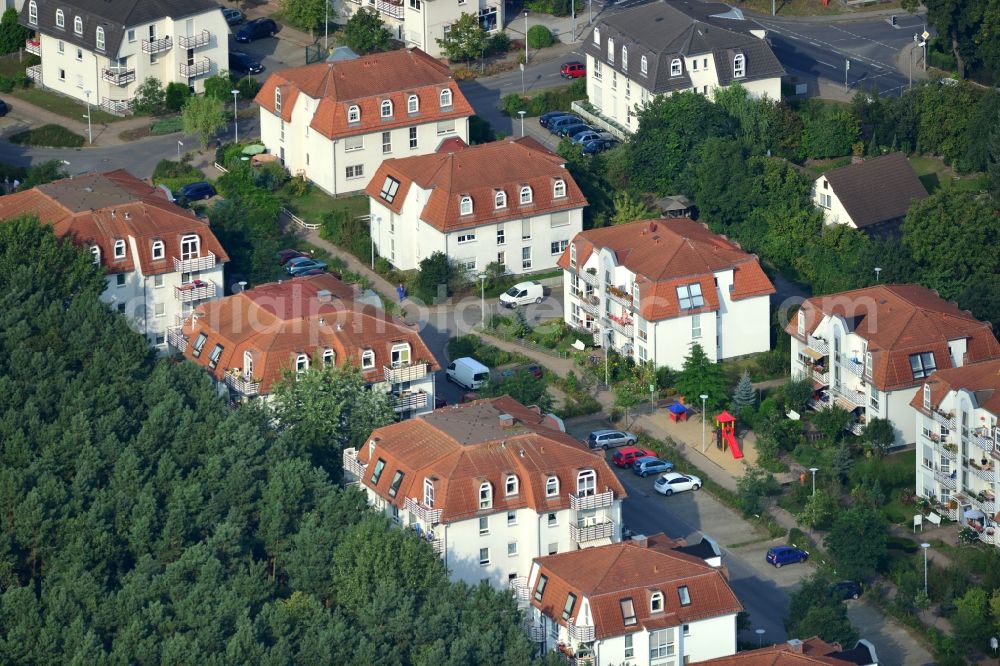 Aerial photograph Velten - Residential area Am Kuschelhain in Velten in Brandenburg