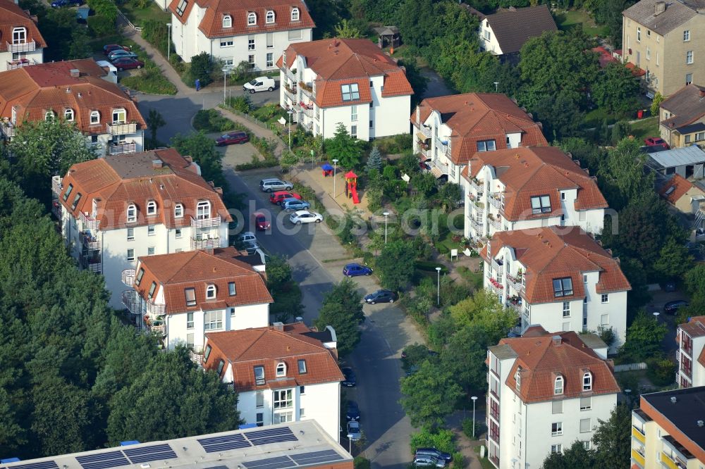 Velten from above - Residential area Am Kuschelhain in Velten in Brandenburg