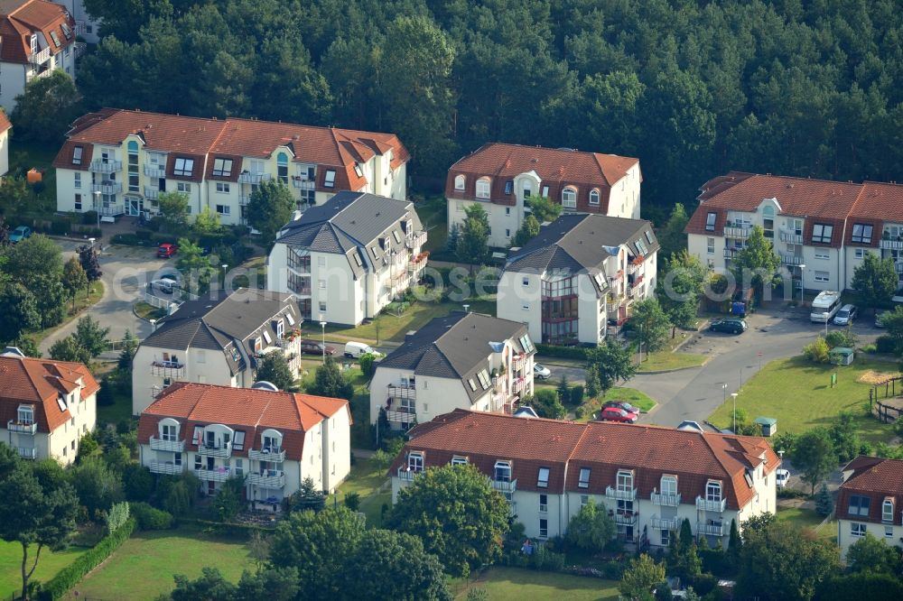 Aerial image Velten - Residential area Am Kuschelhain in Velten in Brandenburg