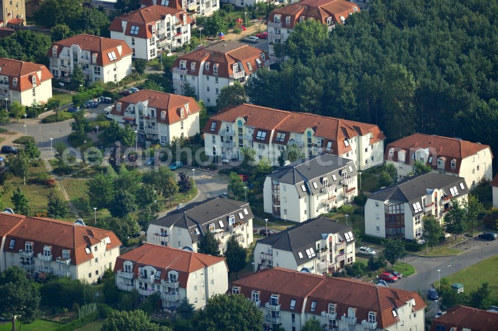 Aerial photograph Velten - Residential area Am Kuschelhain in Velten in Brandenburg