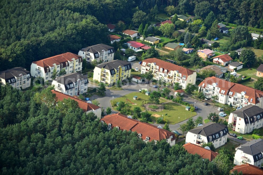 Velten from above - Residential area Am Kuschelhain in Velten in Brandenburg