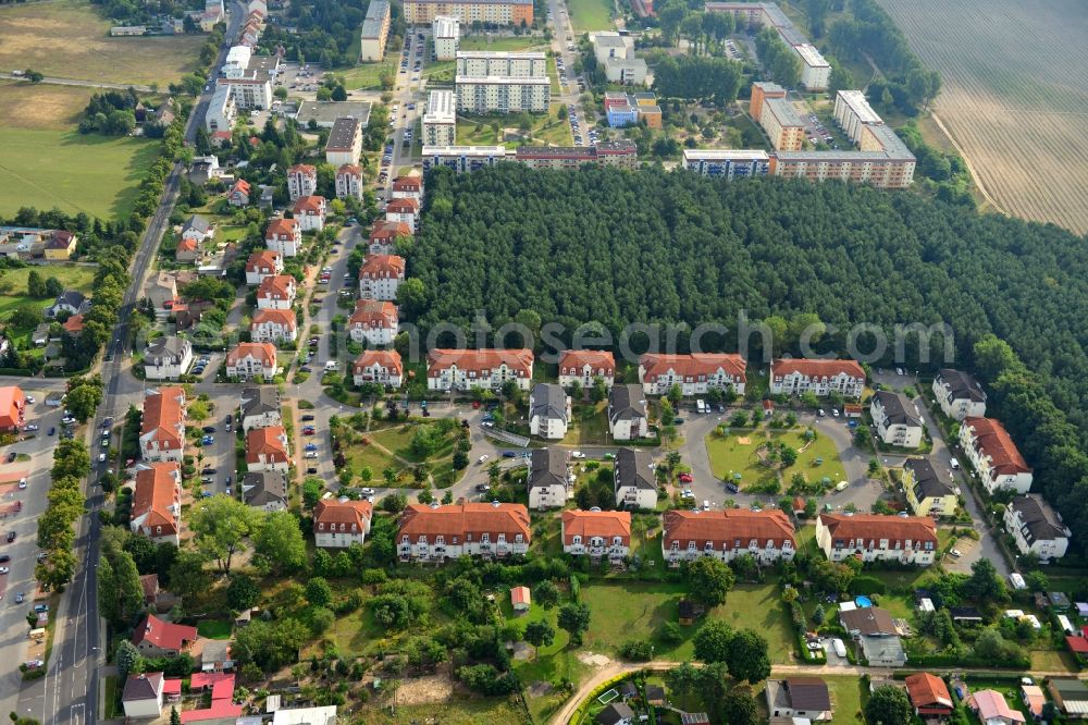 Aerial image Velten - Residential area Am Kuschelhain in Velten in Brandenburg