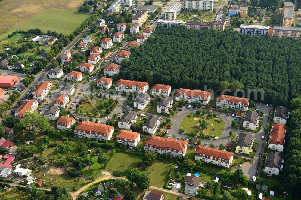 Aerial photograph Velten - Residential area Am Kuschelhain in Velten in Brandenburg