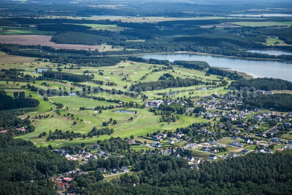 Michendorf from the bird's eye view: Residences on Lake Seddin Sededdin - Michendorf in the state of Brandenburg