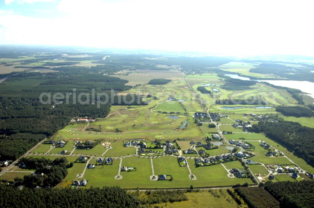 Michendorf from the bird's eye view: Blick auf die Wohnanlagen der HVB Immobilien am Areal des malerisch gelegenen Golf- und Country Club Seddiner See. Anschrift: Golf- und Country Club Seddiner See AG,Zum Weiher 44, 14552 Michendorf,Tel: 033205 / 73 20,Fax: 033205 / 73 229