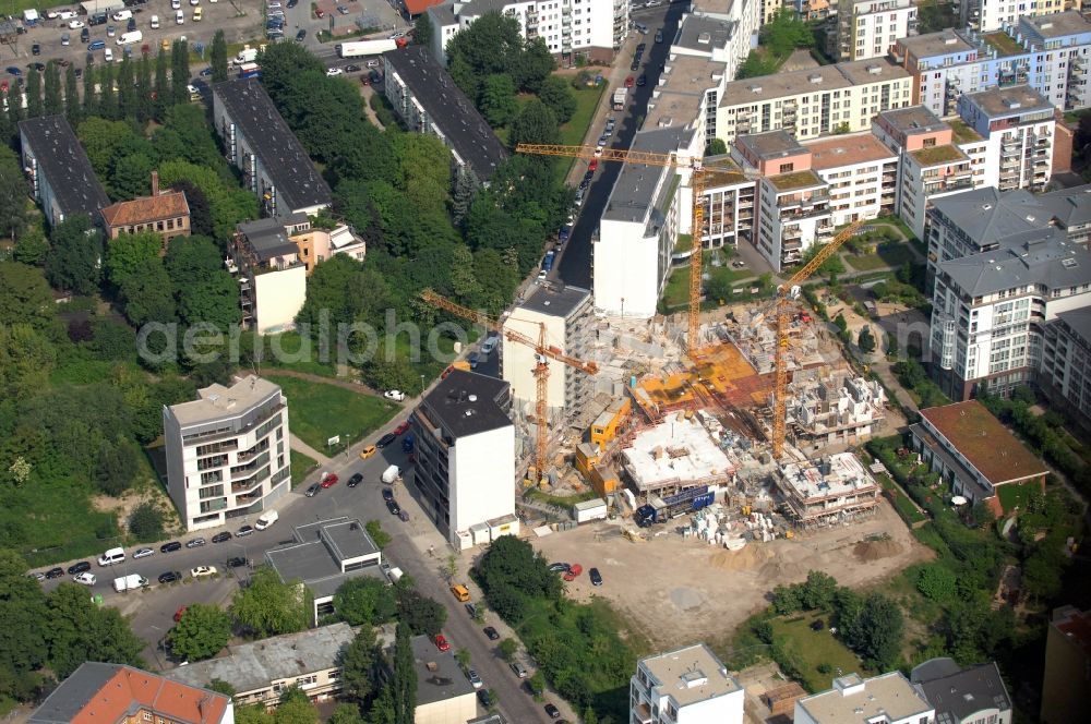 Aerial image Berlin - Residential construction project Engelgaerten in Berlin-Mitte