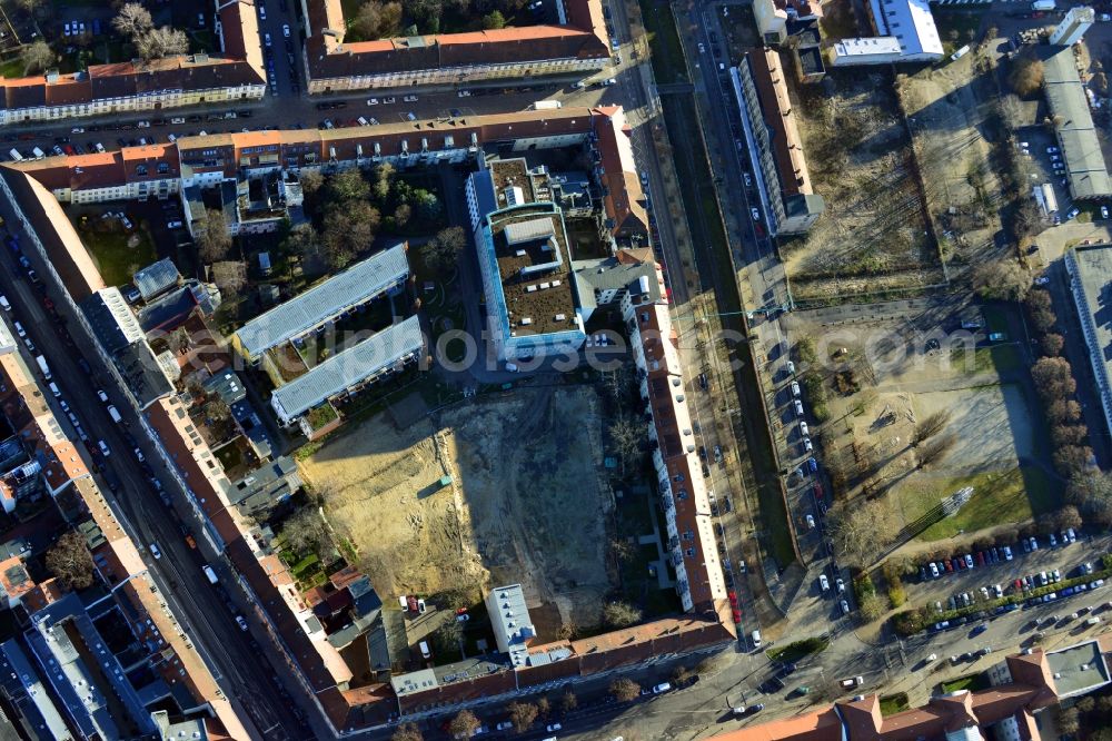 Aerial image Potsdam - View of the new construction project Nikolai Gaerten in Potsdam in the state of Brandenburg