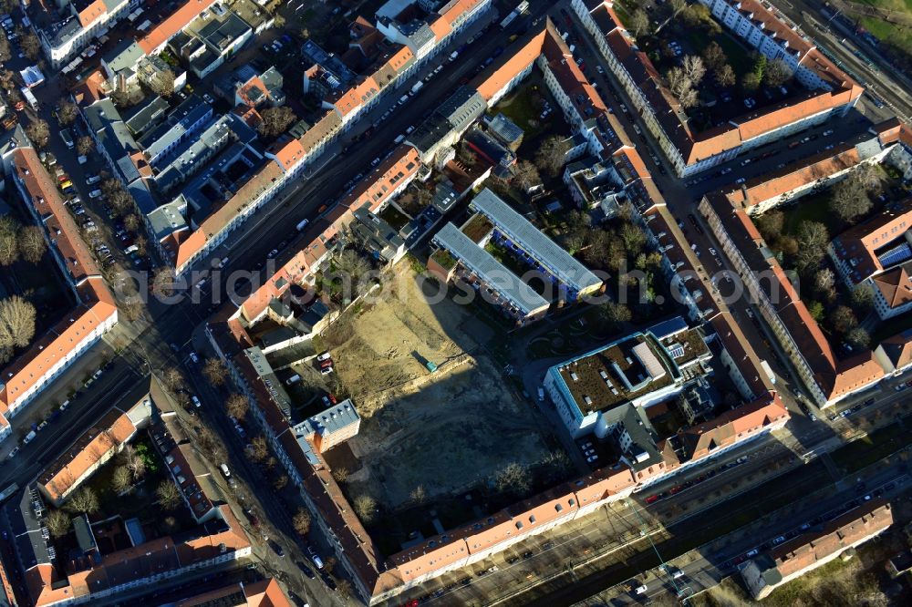 Aerial photograph Potsdam - View of the new construction project Nikolai Gaerten in Potsdam in the state of Brandenburg