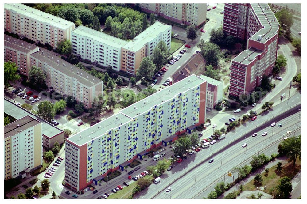 Aerial photograph Berlin - Lichtenberg - Wohnbauten Alt Friedrichsfelde 44-48 der PRIMA Wohnbauten GmbH in Berlin Lichtenberg