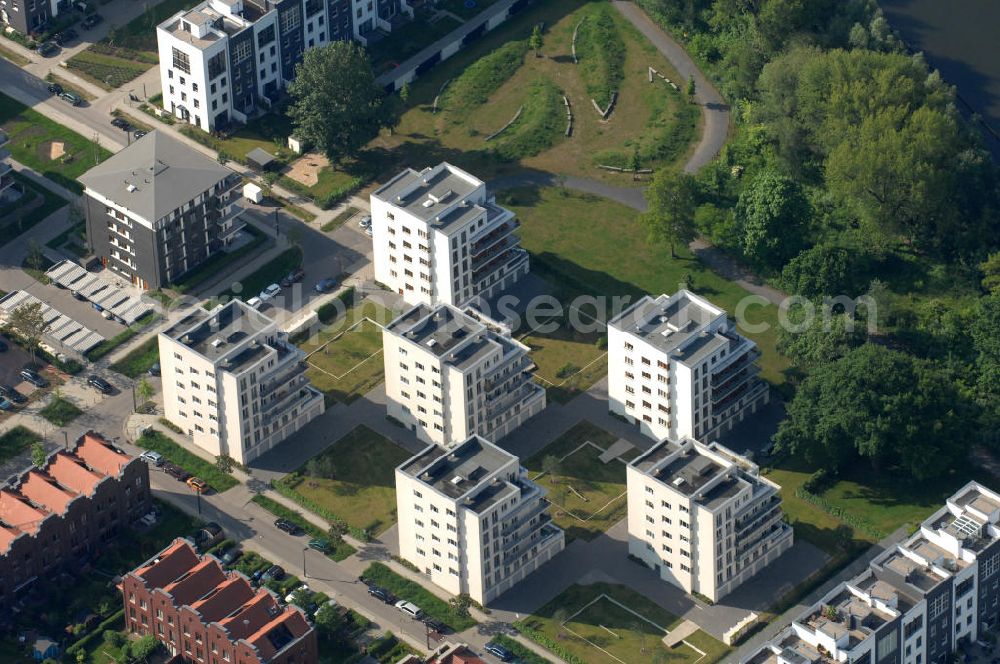 Aerial photograph Berlin - Apartment buildings in Berlin-Rummelsburg