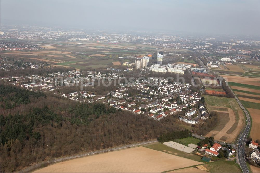 Aerial photograph Mainz - Residential development in the district Lerchenberg in Mainz in the state Rhineland-Palatinate