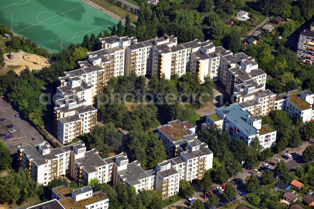 Berlin OT Mariendorf from the bird's eye view: View of apartment buildings in the district of Mariendorf in Berlin