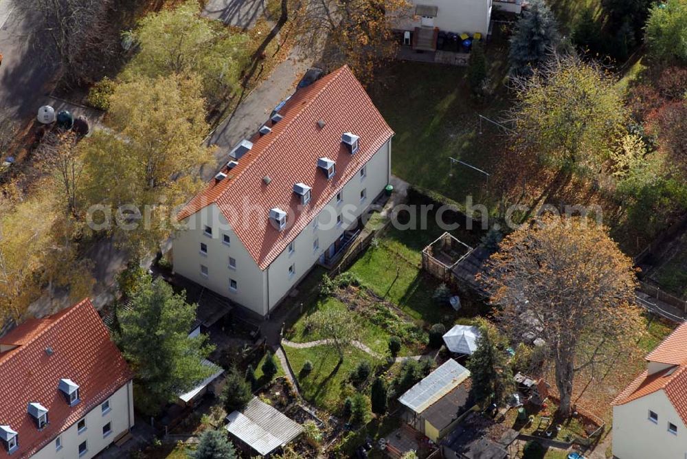 Aerial image Borna - Blick auf das Wohngebiet zwischen Leipziger Straße und Kesselhainer Straße.