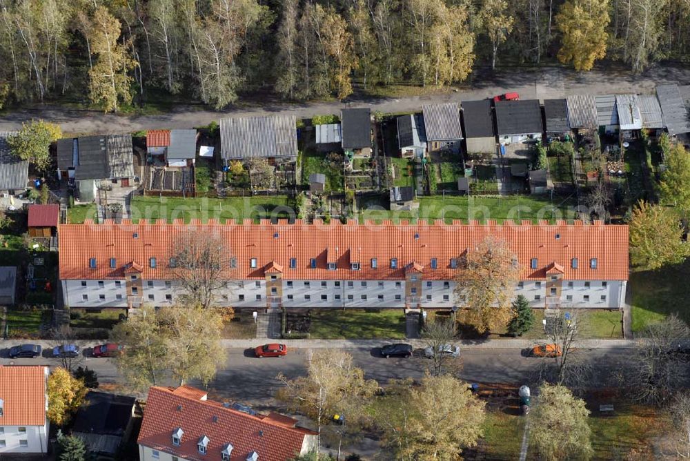 Borna from above - Blick auf das Wohngebiet zwischen Leipziger Straße und Glück-Auf-Weg.