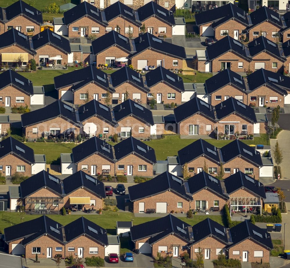 Baesweiler from above - View of a residential area in Baesweiler in the state North Rhine-Westphalia