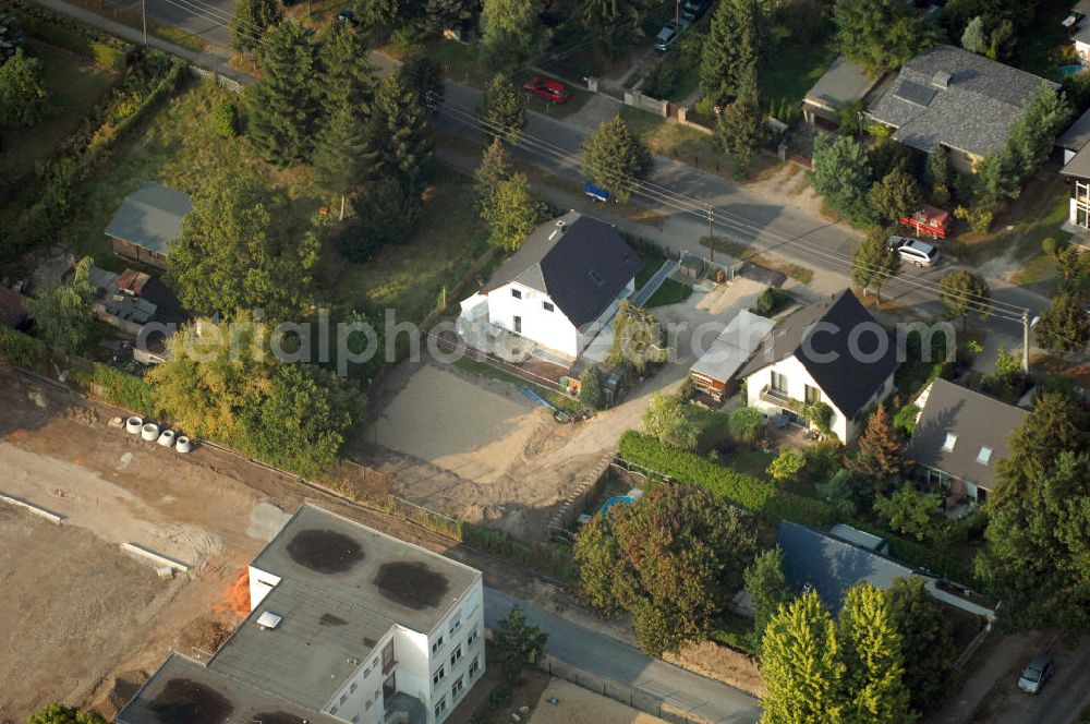 Aerial image Berlin - Blick auf die Baustelle an der Bergedorfer Straße 88 in 12621 BERLIN Kaulsdorf-Süd