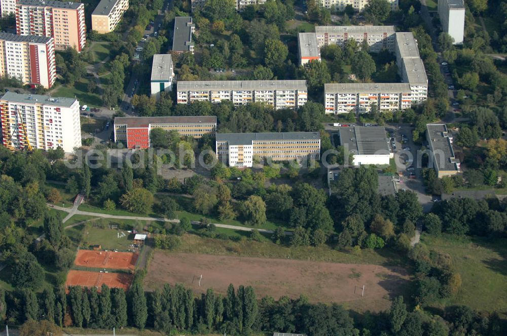 Aerial photograph Berlin - Blick auf das Wohngebiet Berlin-Buch an der Walter-Friedrich-Straße.